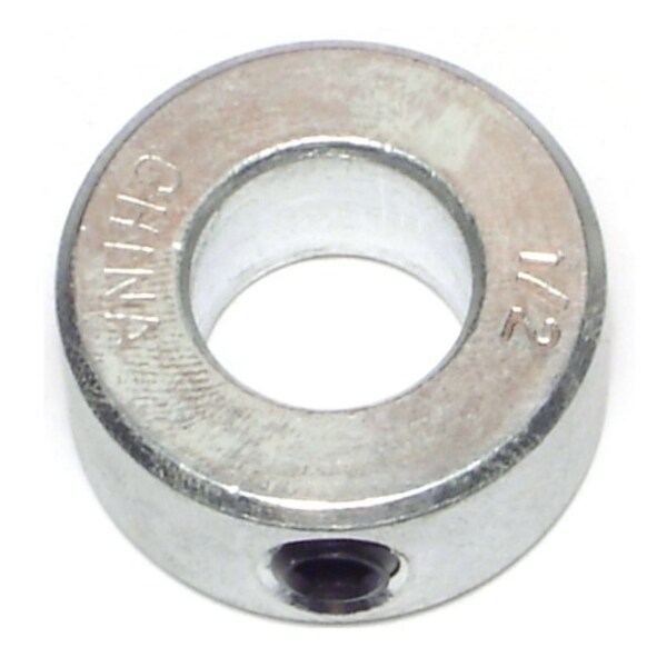 Midwest Fastener 1/2" x 1" x 7/16" Zinc Plated Steel Shaft Collar 4PK 65764 - main